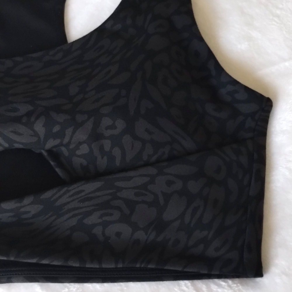 Ryderwear NWOT Rotation Black Leopard Sports Bra Large - Picture 6 of 10